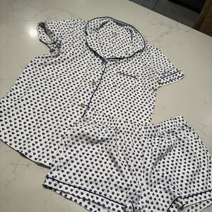 Roller Rabbit Blue Heart Kids Pajama Set